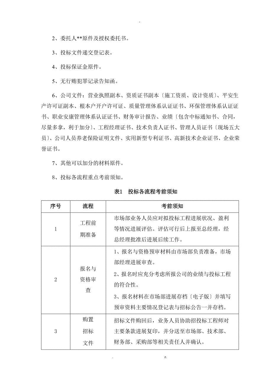 工程项目投标管理制度_第5页