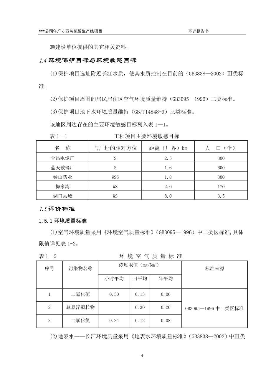 某硫酸厂年产6万吨硫酸生产线项目环境影响报告书_第4页