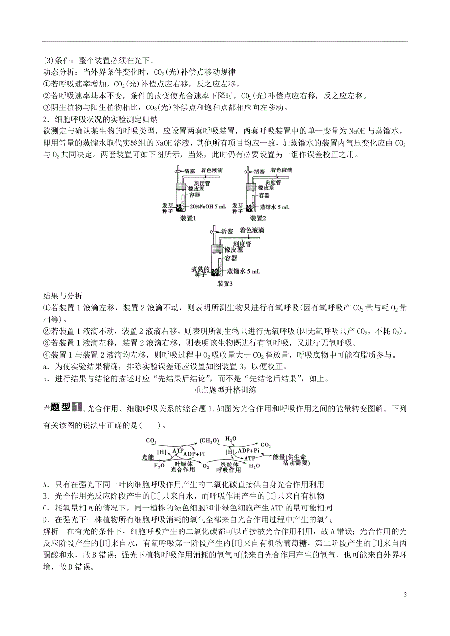 【备考2014】高考生物一轮复习 疑难聚焦 专讲专题学案 新人教版必修1.doc_第2页