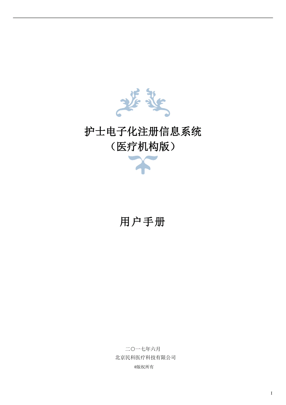 护士电子化注册信息系统(医疗机构版)用户手册V1.0.doc_第1页