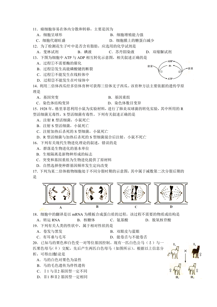 2013年江苏省普通高中学业水平测试(必修科目)试卷_第2页