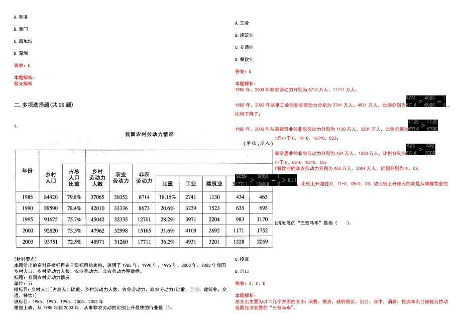 [上海]上海农商银行上海自贸试验区分行2023年招聘历年高频考点试题库答案解析_第5页