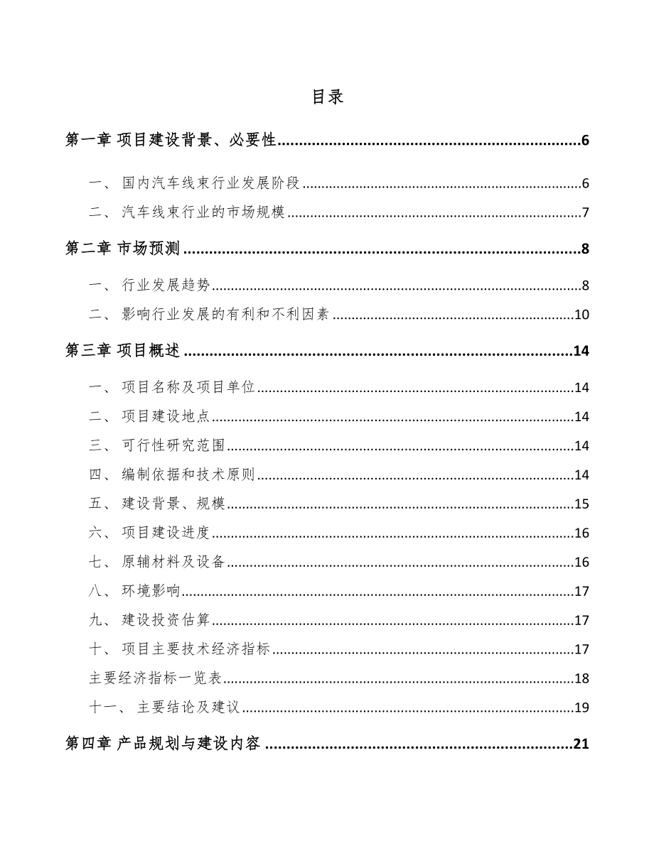 宣城汽车线束项目可行性研究报告_第1页