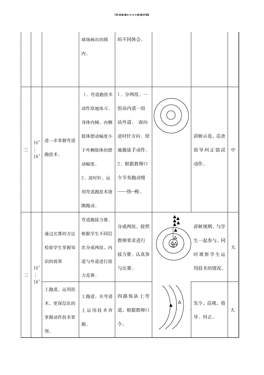 公开课弯道跑教案_中学教育-体育理论与教学_第4页