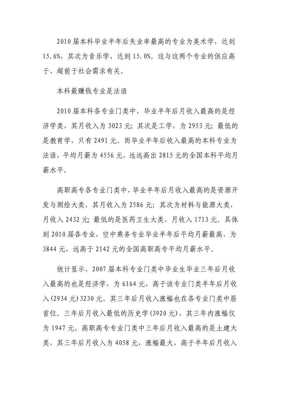 高考热门专业就业遭冷法学生物计算机亮红牌_第3页