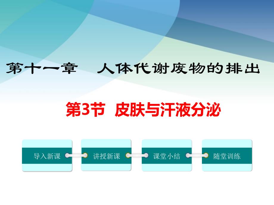 北师大版初一生物下册《皮肤与汗液分泌》ppt课件_第1页