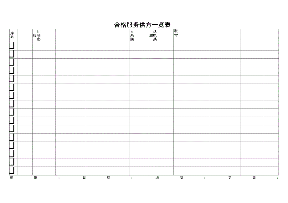 QR-PSZ-740-ZN02-03合格服务供方一览表_第1页