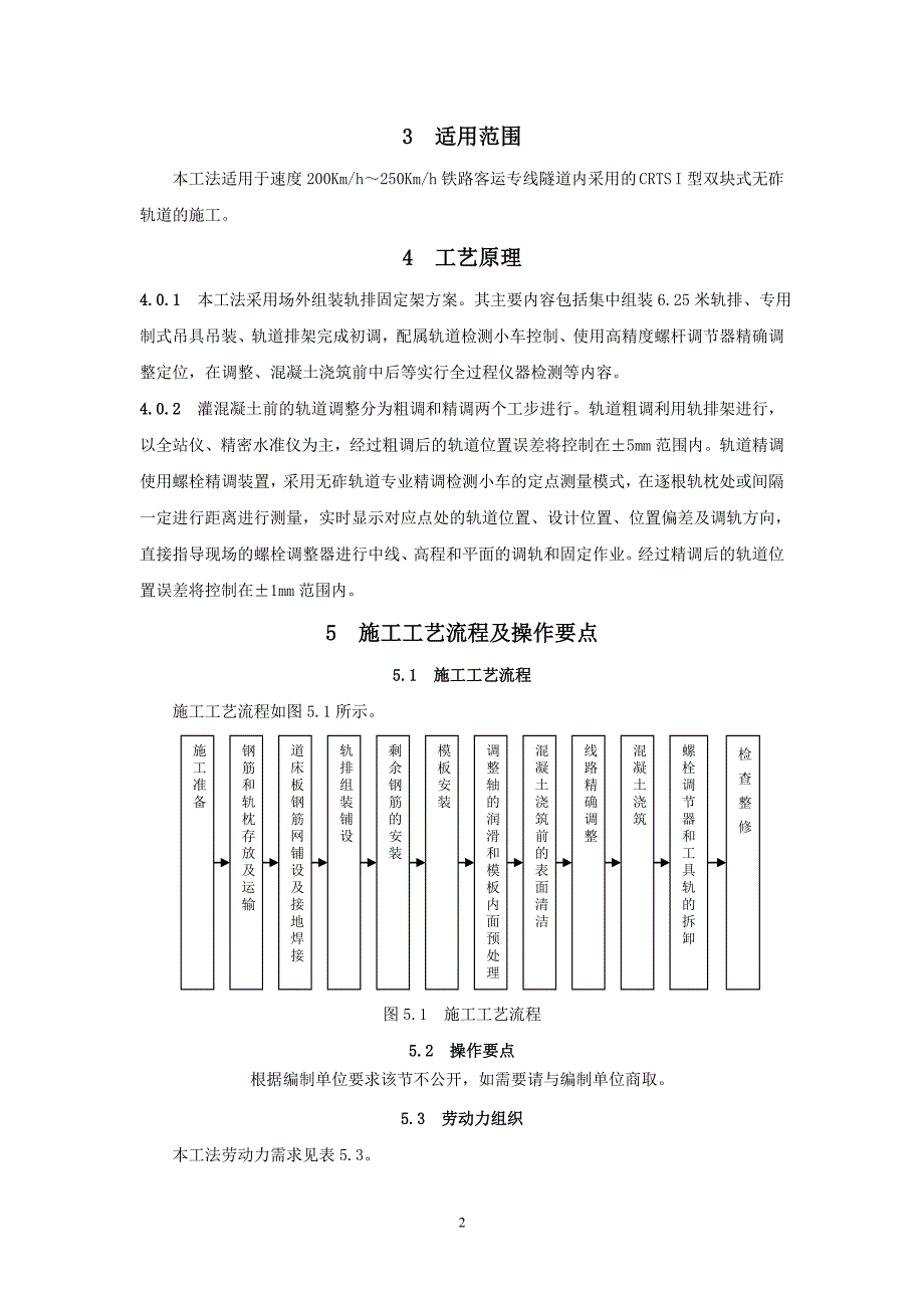 客运专线铁路隧道CRTS I型双块式无砟轨道施工工法_第2页