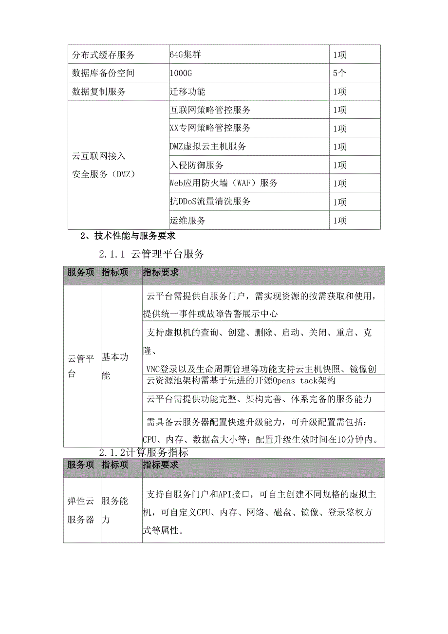 互联网云资源租赁采购项目采购需求_第3页