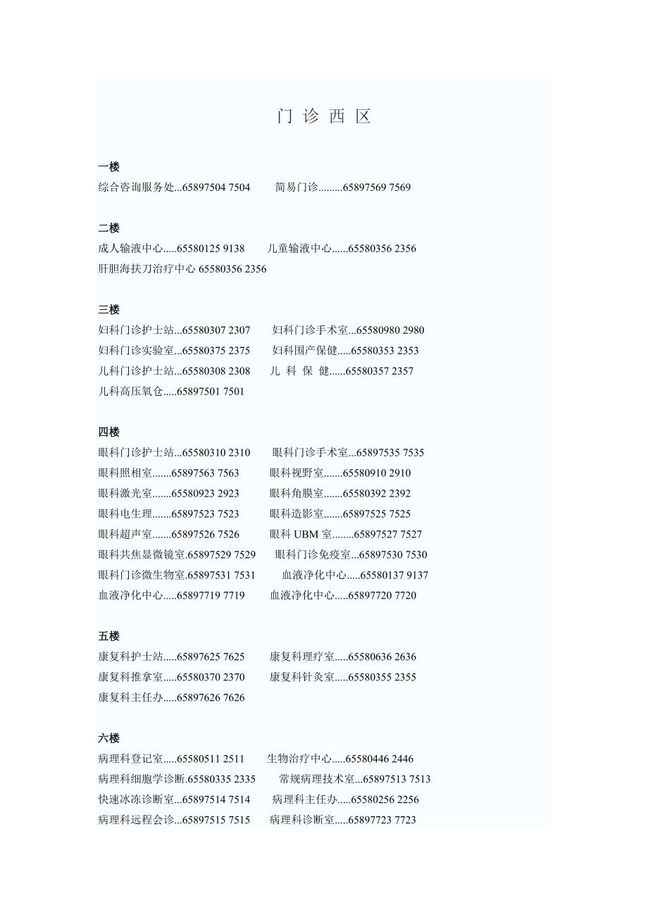 河南省人民医院通讯录_第3页