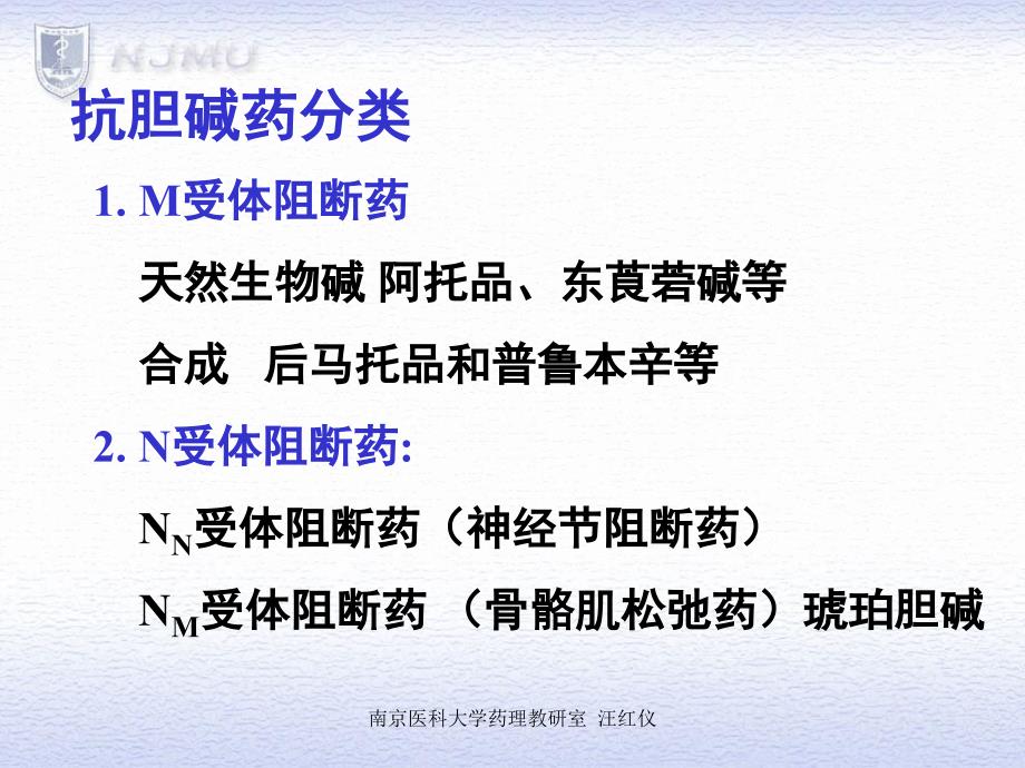 医学专题：BM胆碱阻断药_第1页