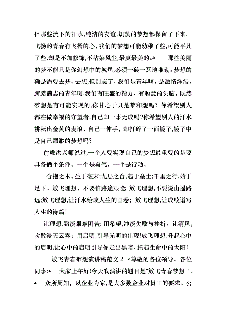 放飞青春梦想演讲稿范文1_第2页