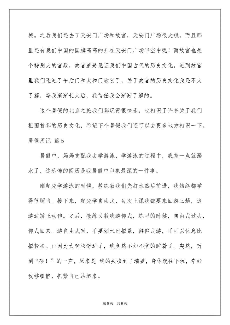 2023年暑假周记294范文.docx_第5页