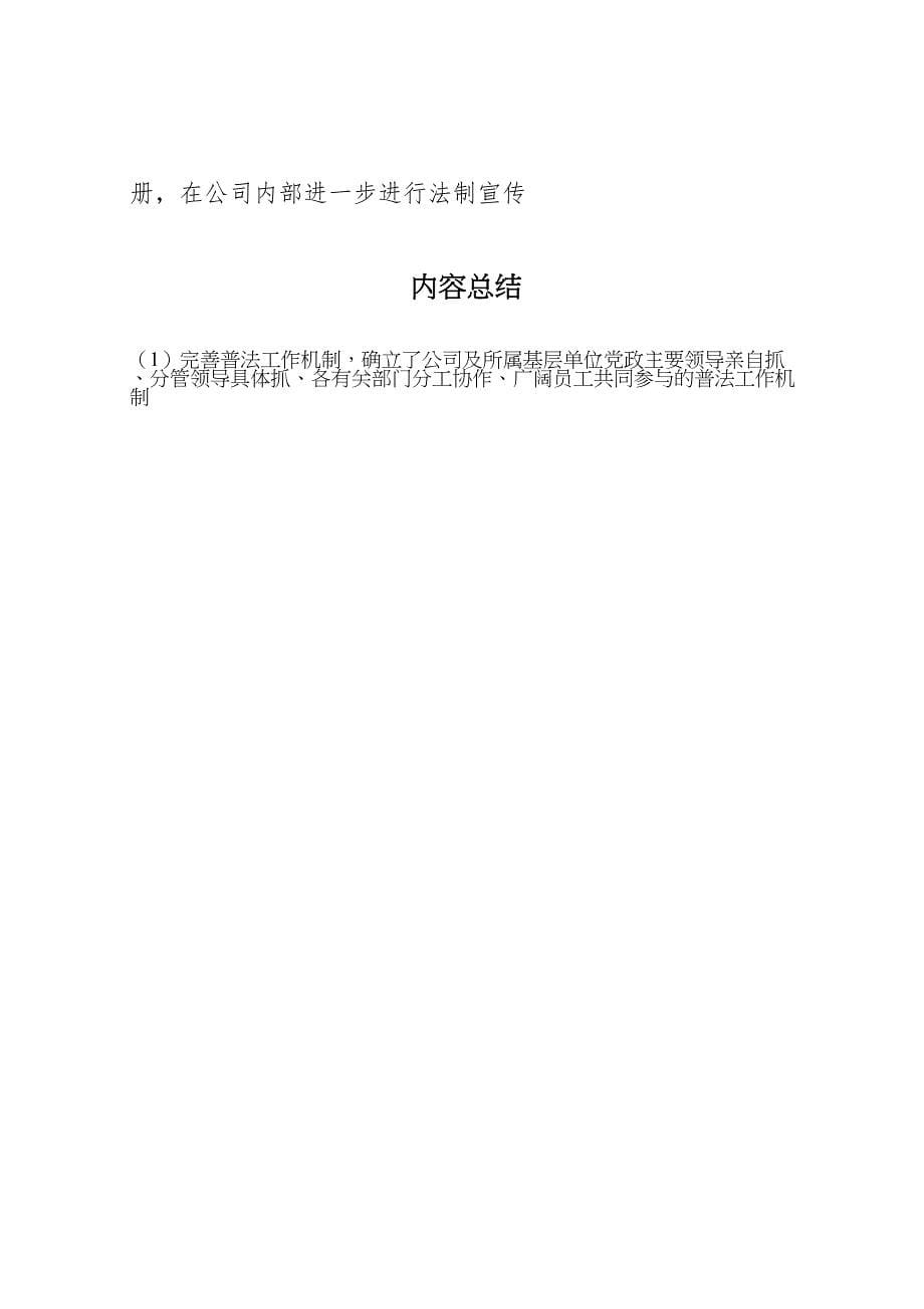 2023年电力公司五五普法依法治理工作自查总结（范文）.doc_第5页