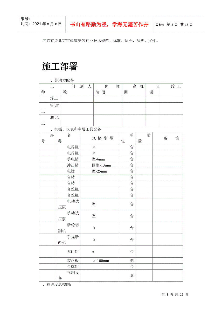 暖通工程施工组织设计(DOC15页)_第3页