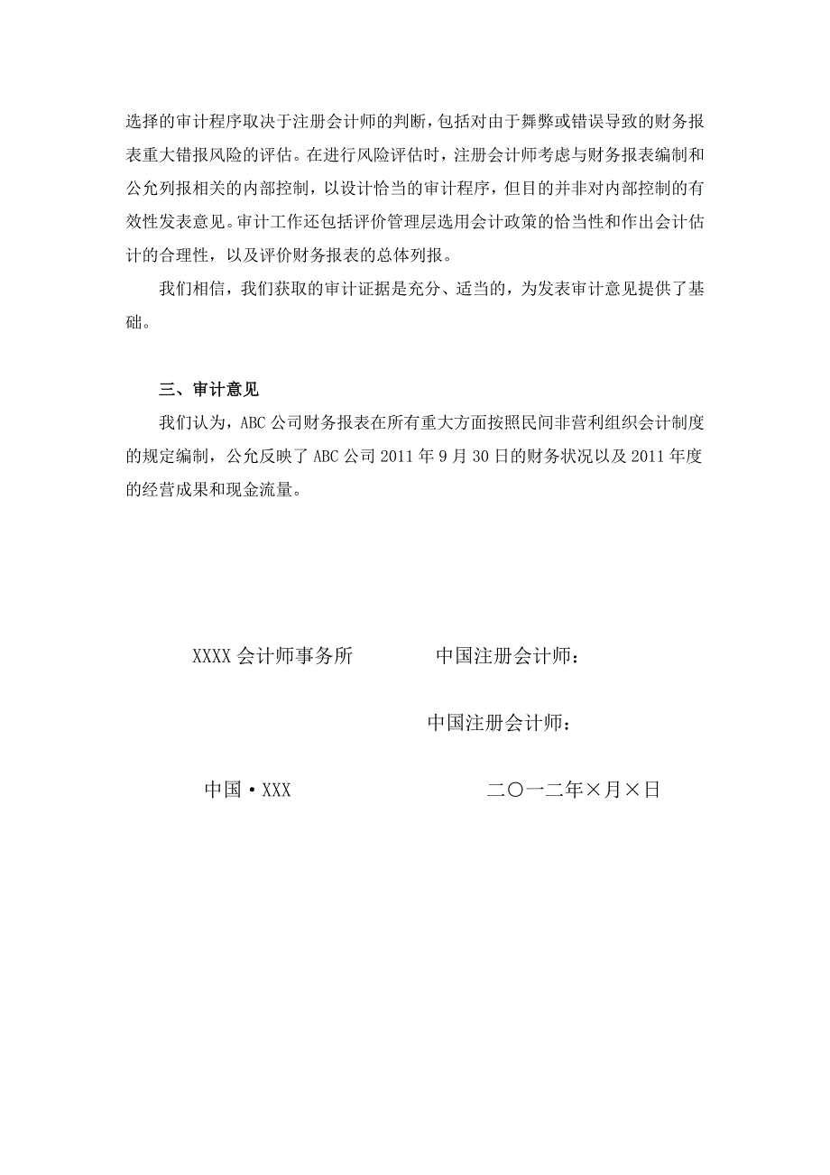 审计报告与附注民非组织会计制度_第2页