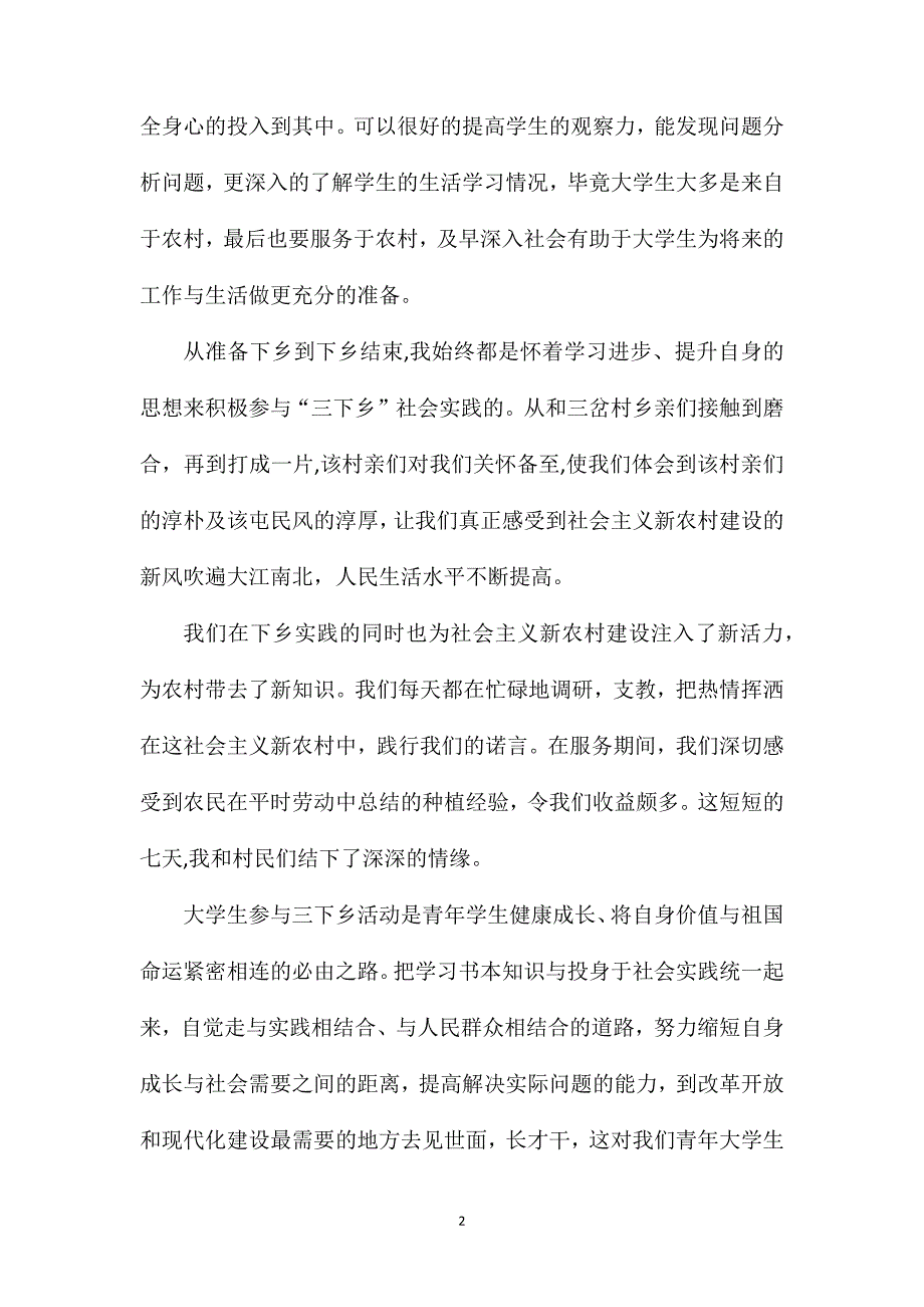 三下乡心得体会寒假2020.doc_第2页