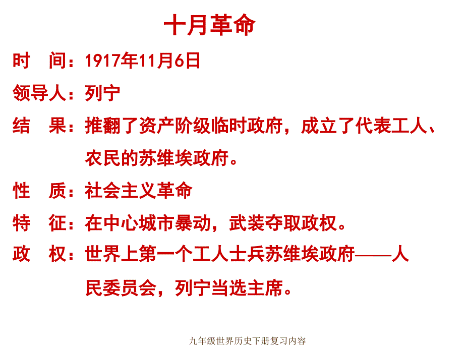 九年级世界历史下册复习内容课件_第3页