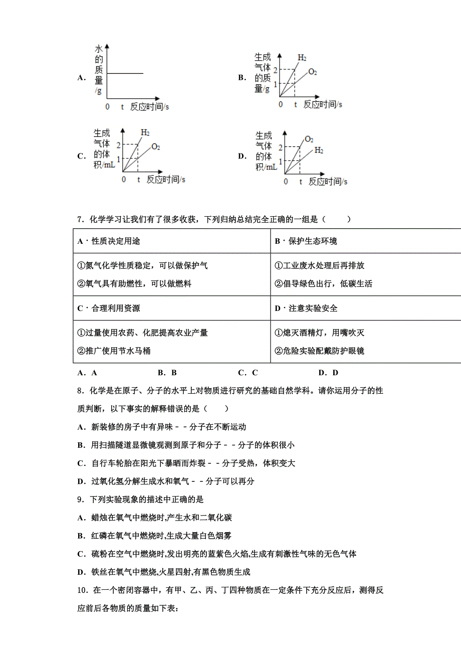 期浙江省金华市2023学年化学九年级第一学期期中复习检测试题含解析.doc_第2页