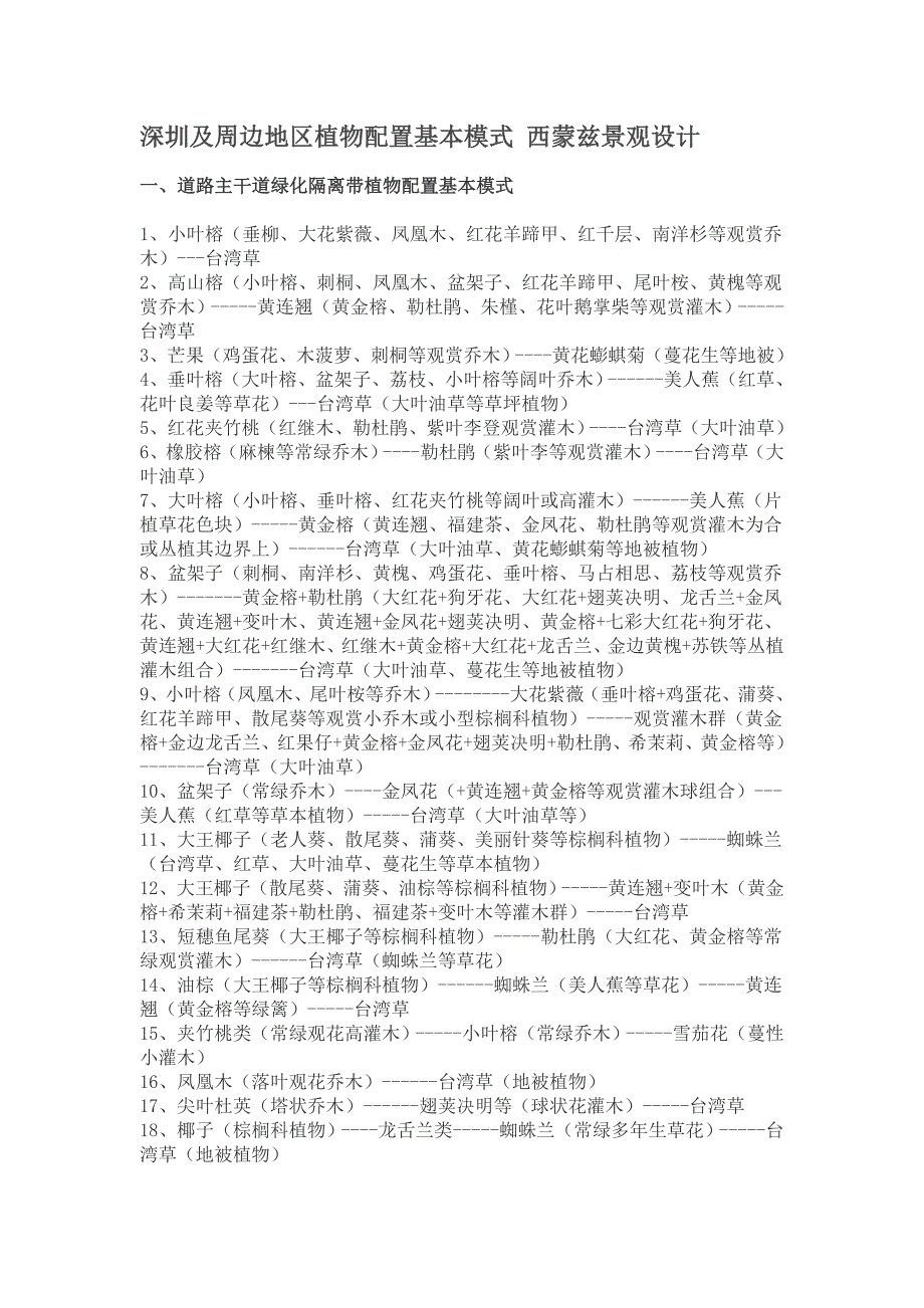 深圳及周边地区植物配置基本模式 西蒙兹景观设计.doc_第1页