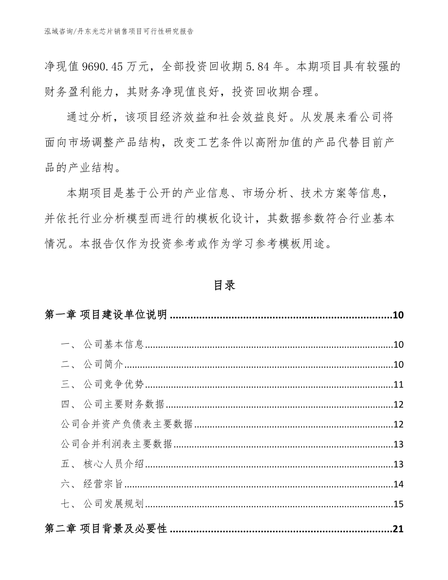 丹东光芯片销售项目可行性研究报告（参考范文）_第3页