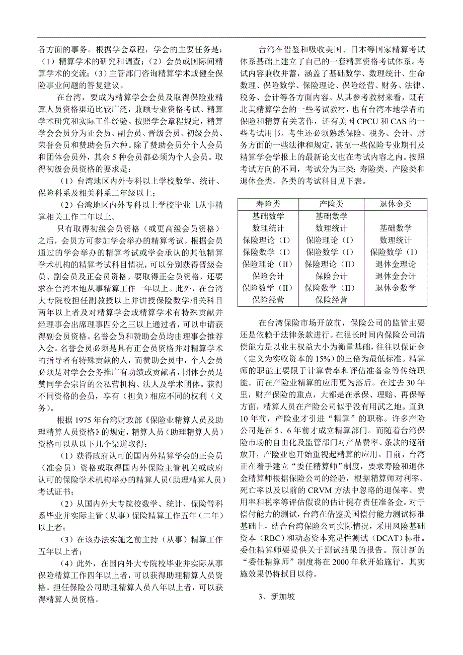 专题资料（2021-2022年）Fvohfyr亚洲国家精算职业制度的特点及对我国的启示_第3页