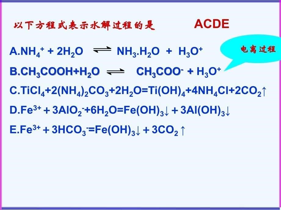 高中化学 盐类水解专题复习课件 苏教版选修4_第5页