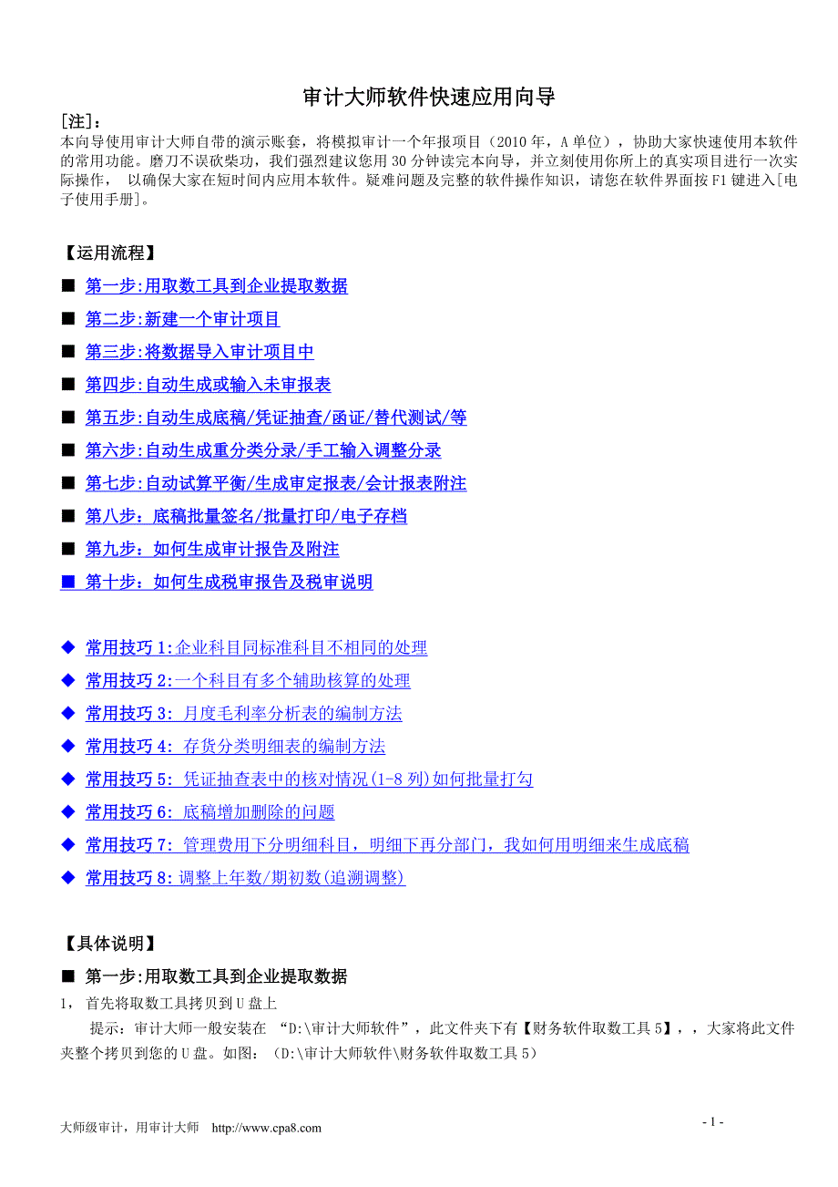 审计大师快速应用向导(精品)_第1页