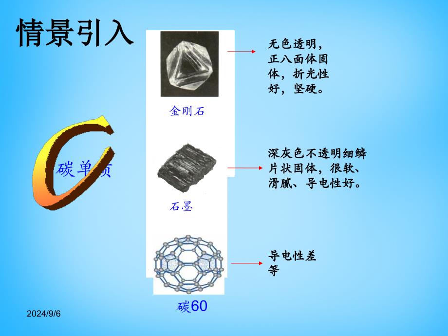 九年级化学上册-第6单元-课题1-金刚石、石墨和C60ppt课件2-(新版)新人教版_第3页