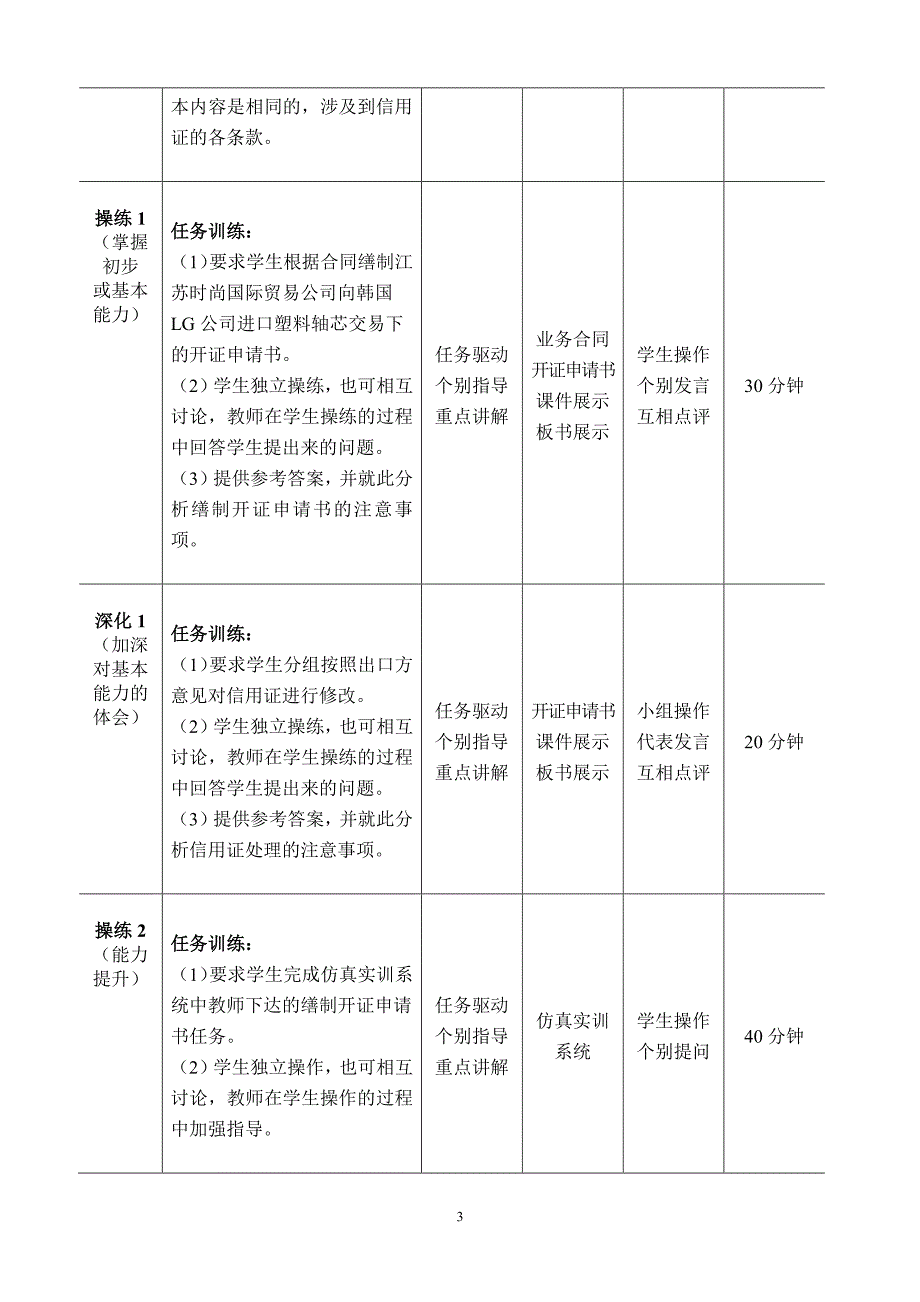 16缮制开证申请书《外贸单证实务》教案_第3页