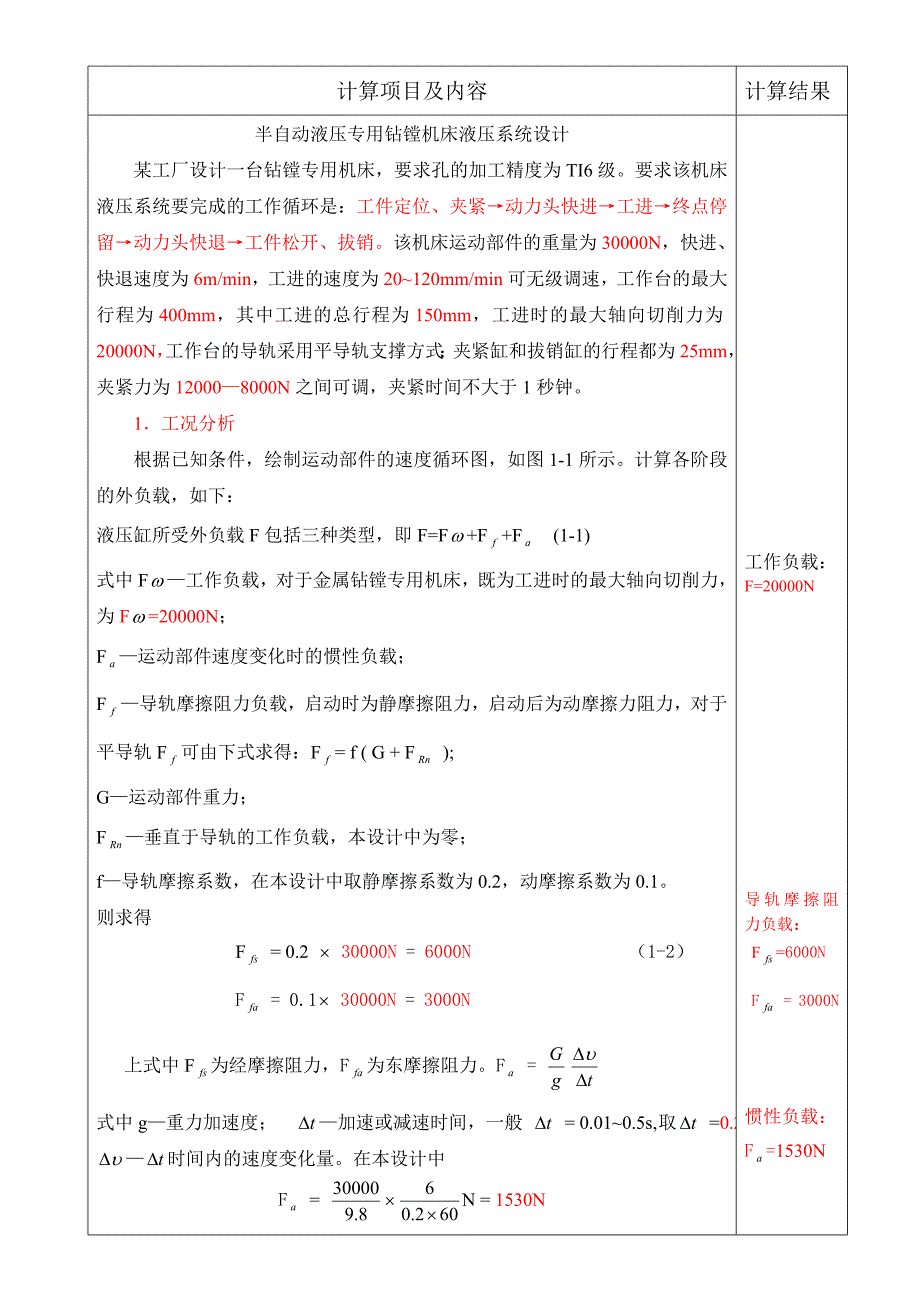 半自动液压专用钻镗机床液压系统设计说明书.doc_第1页