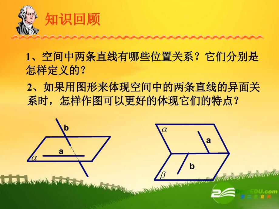 高中数学：2.1.3空间直线与平面的位置关系课件人教版必修2.ppt_第1页