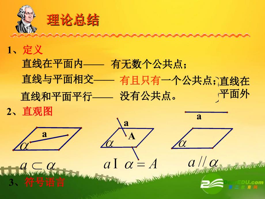 高中数学：2.1.3空间直线与平面的位置关系课件人教版必修2.ppt_第4页