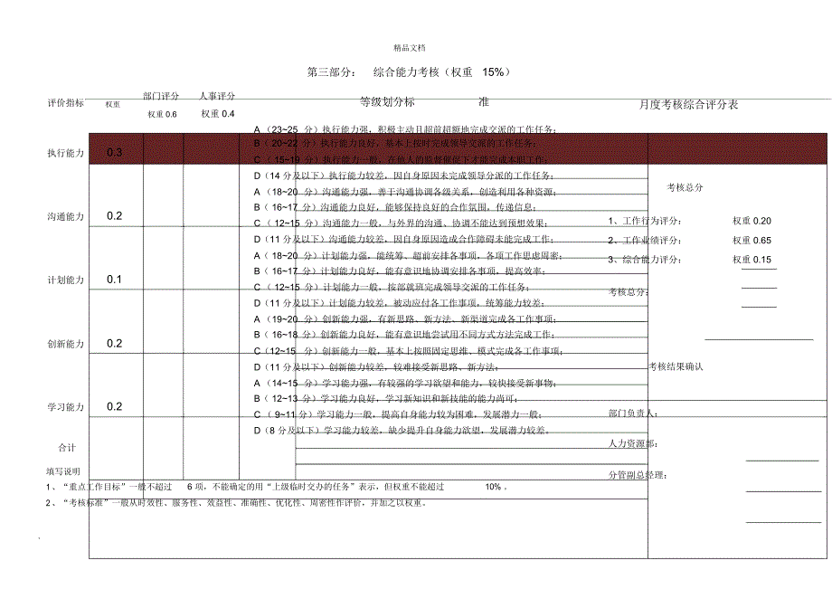 员工绩效考核量化表_第3页