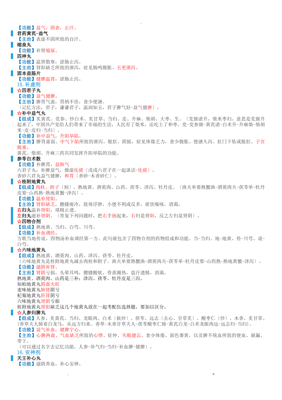 执业中药师药学专业知识二中成药考点_第4页