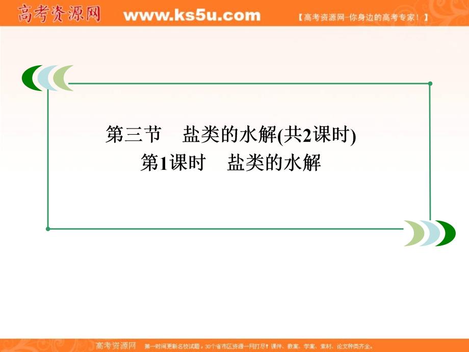 2013高二化学精品课件：3-3-1盐类的水解95张（人教版选修4）_第3页