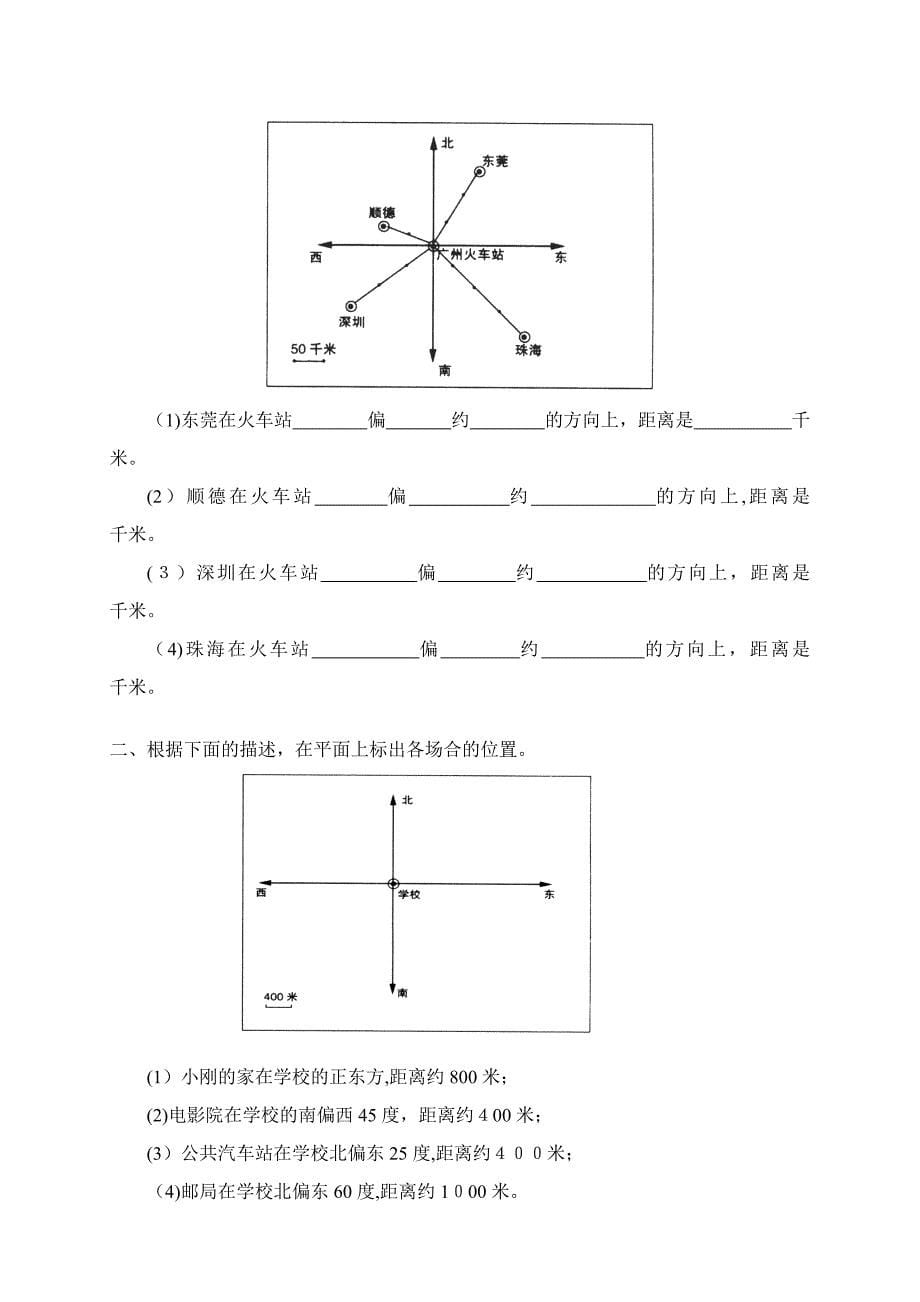 小学数学四年级下册各单元测试卷(人教版)_第5页