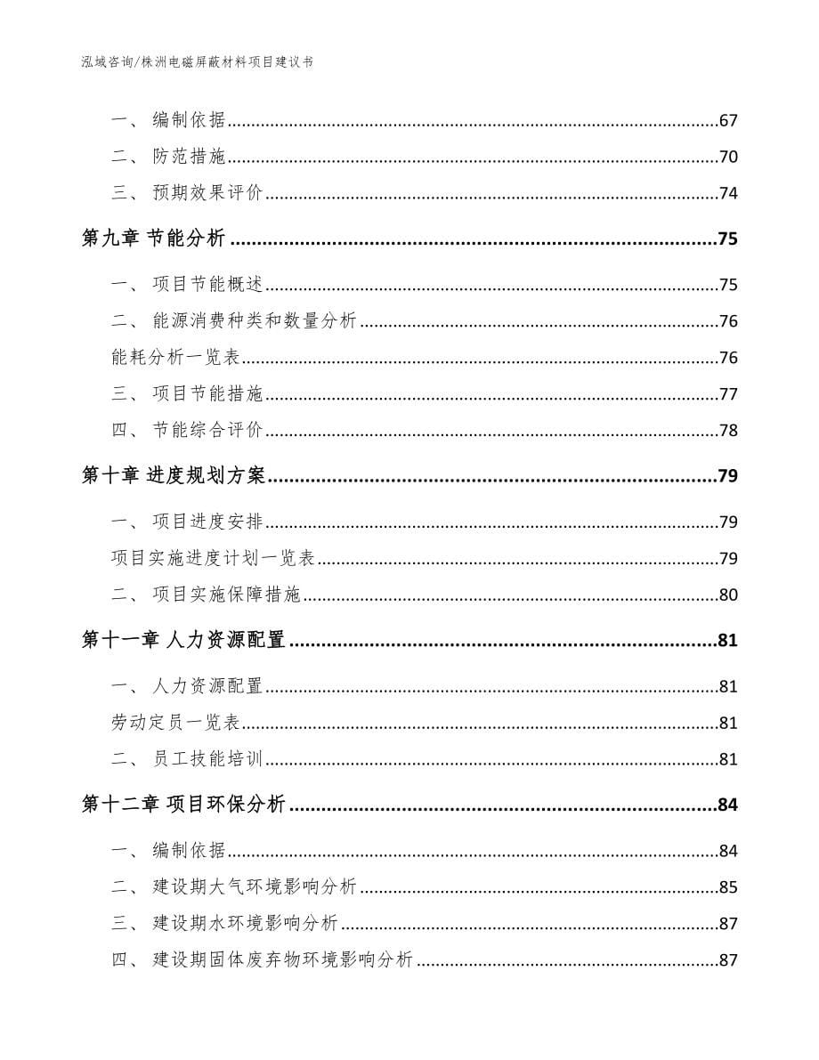 株洲电磁屏蔽材料项目建议书_第5页