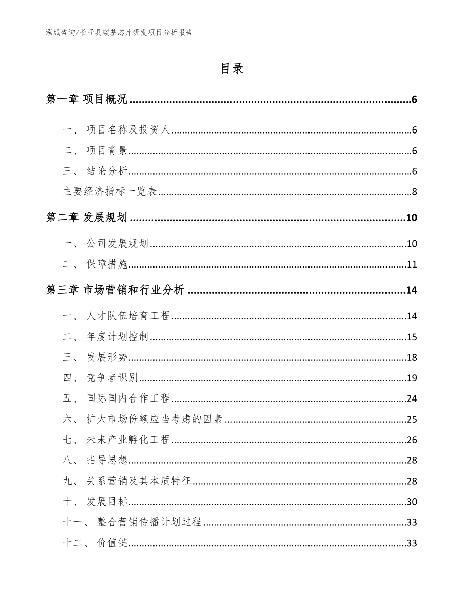 长子县碳基芯片研发项目分析报告【范文】_第2页