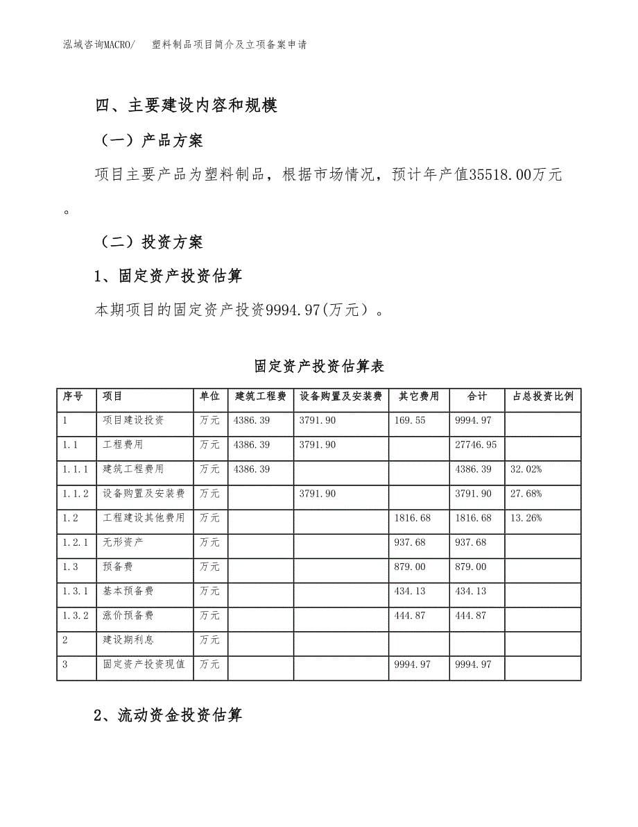 塑料制品项目简介及立项备案申请 (2).docx_第5页