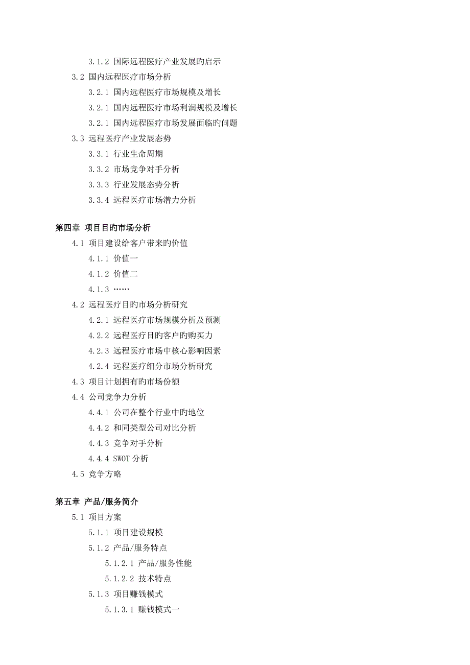 远程医疗专项项目商业综合计划书_第4页