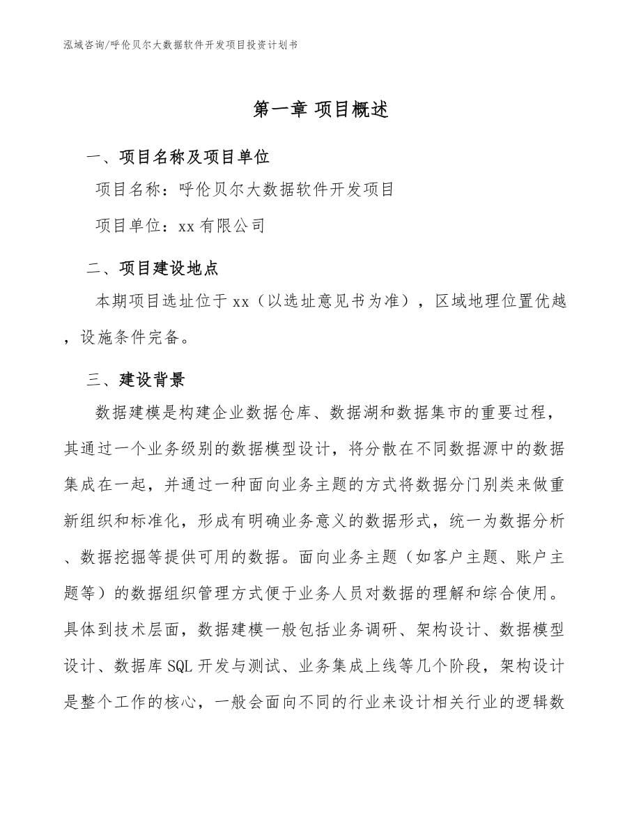 呼伦贝尔大数据软件开发项目投资计划书_第5页