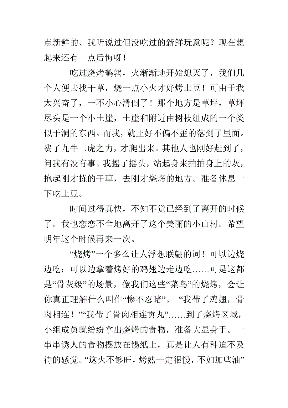 六年级烧烤日记300字_第2页