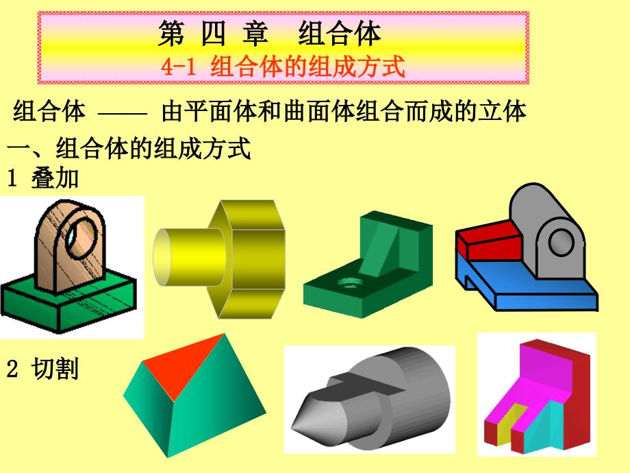 四章组合体4组合体的组成方式_第1页