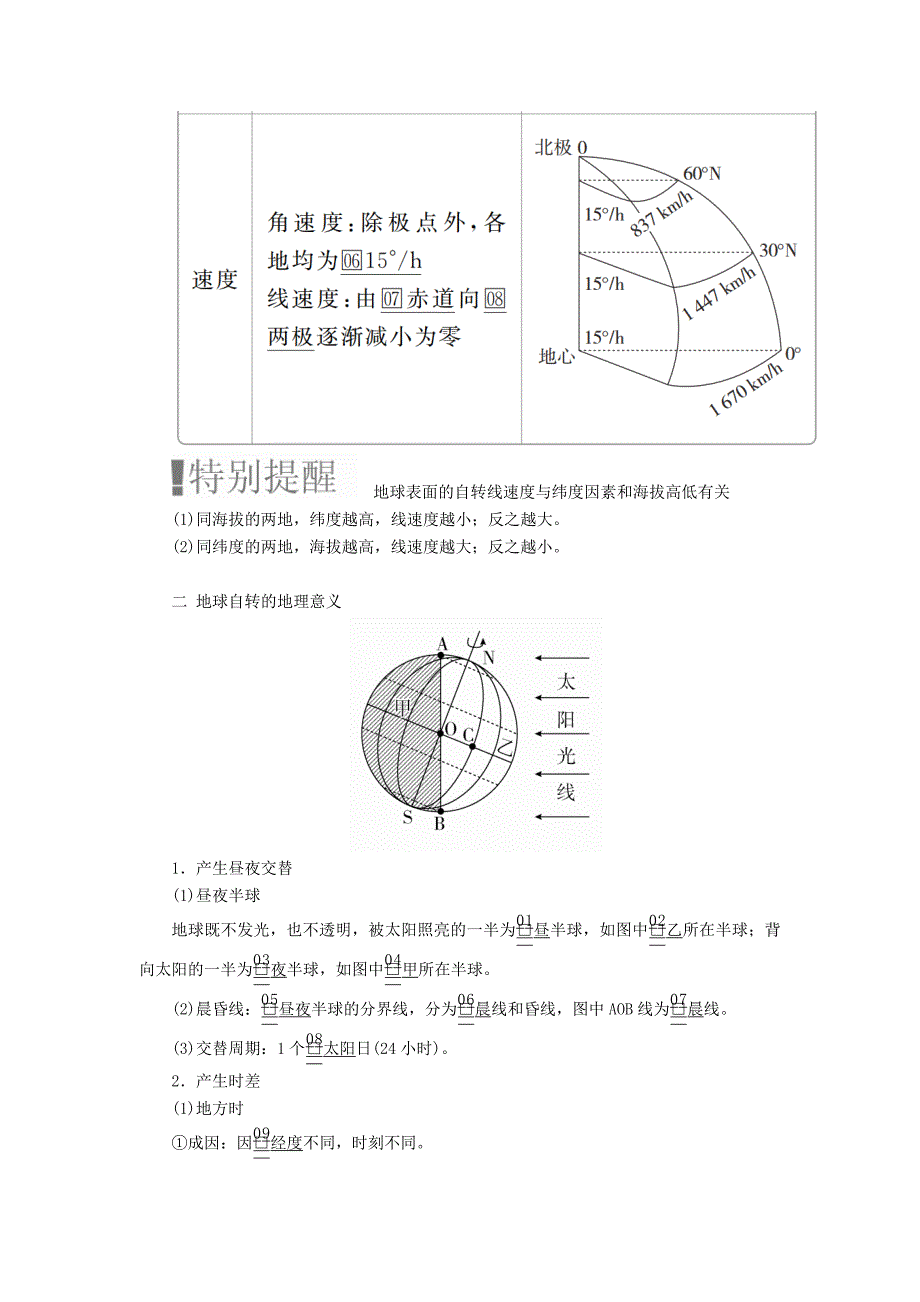 2020高考地理一轮复习第1章行星地球第4讲地球自转的地理意义教案（含解析）湘教版.docx_第2页