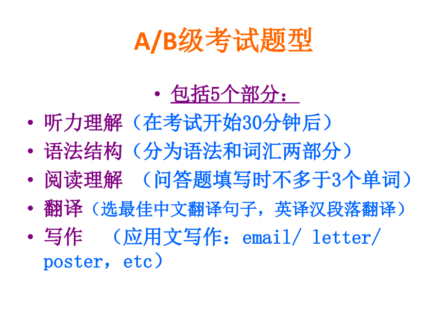 大学英语AB级作文专题_第1页