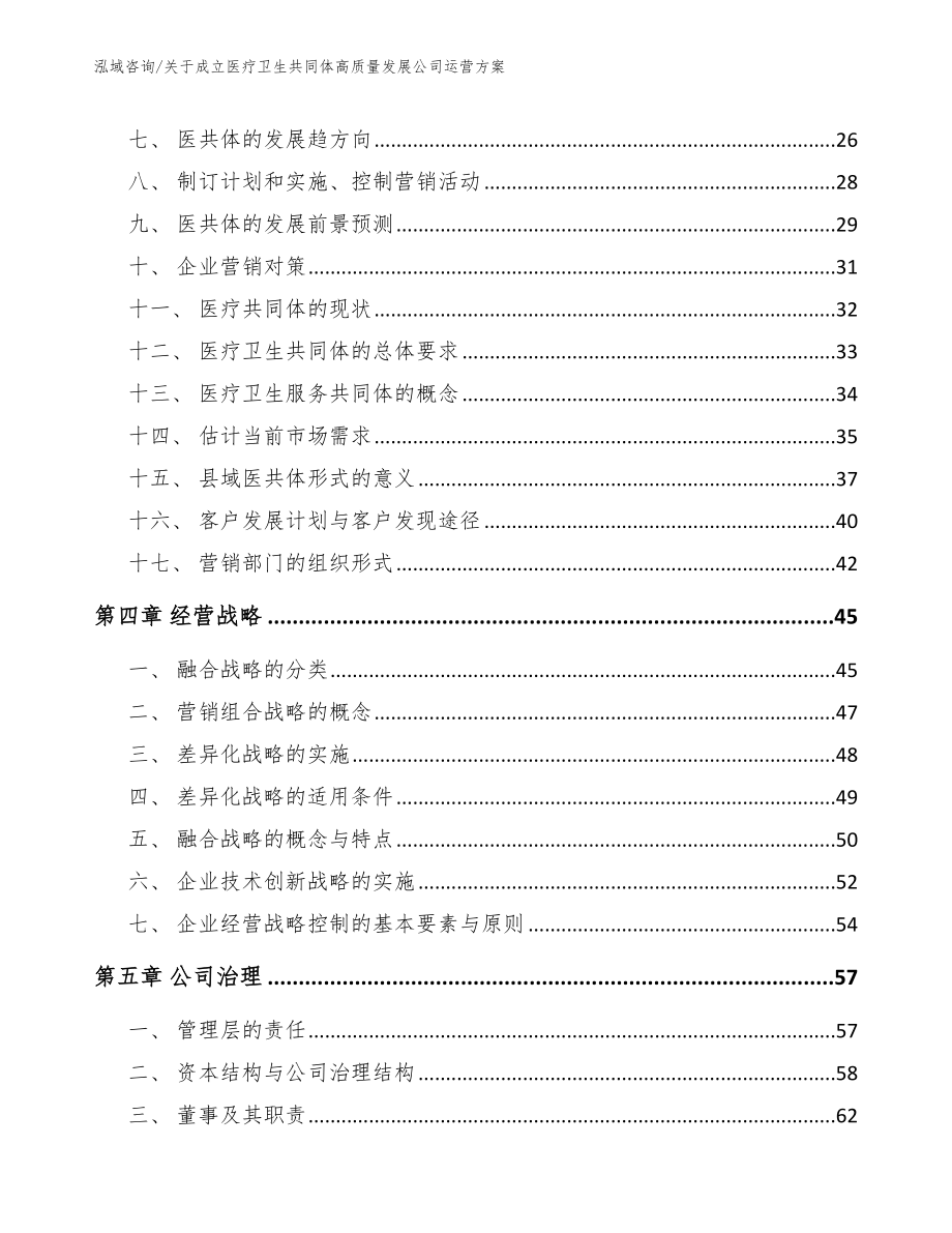 关于成立医疗卫生共同体高质量发展公司运营方案【模板】_第3页