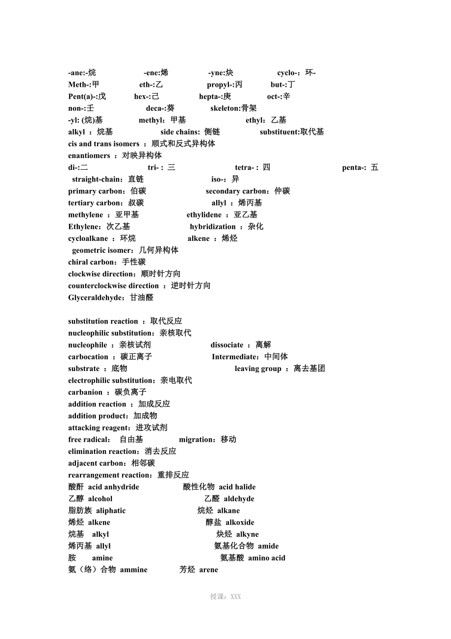 应用化学专业英语词汇_第3页