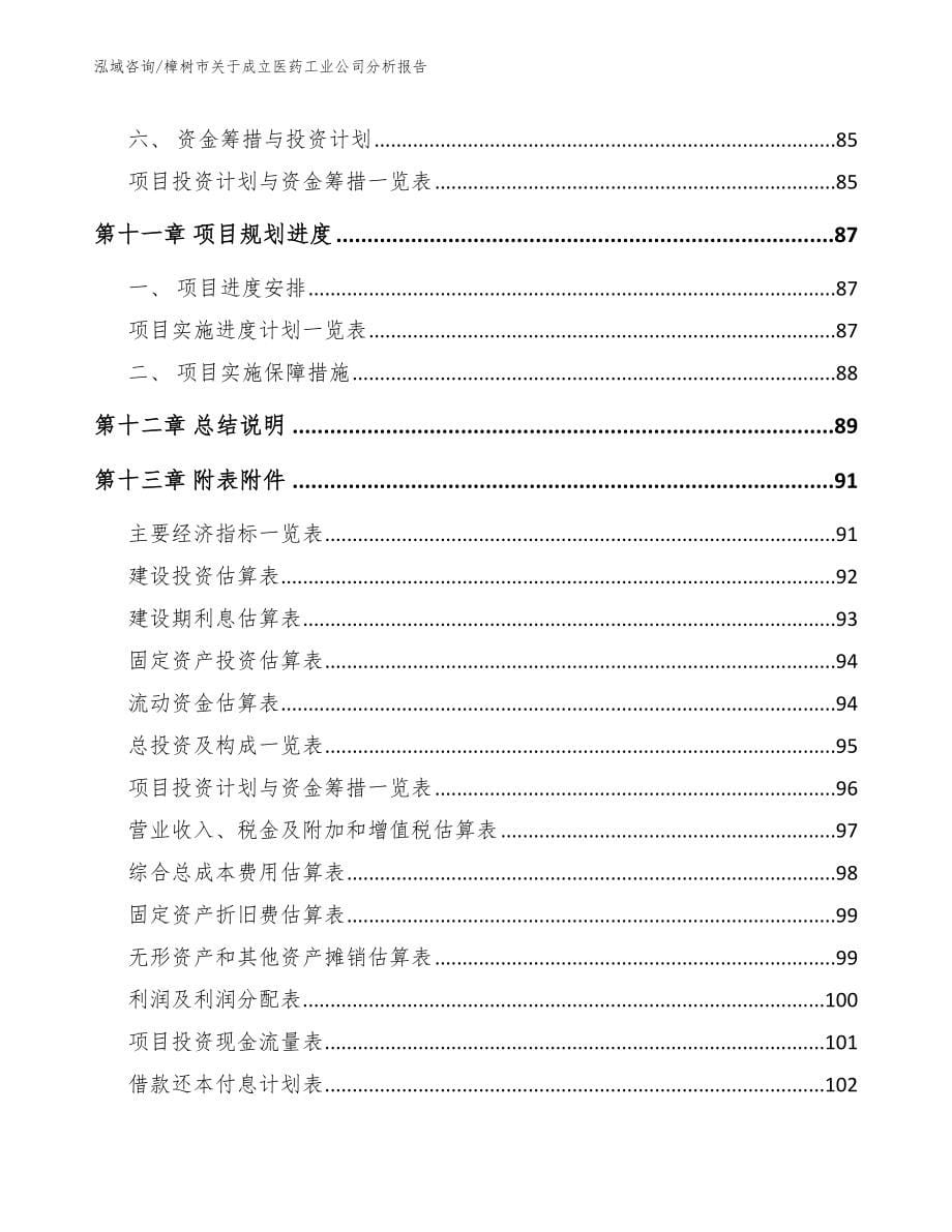 樟树市关于成立医药工业公司分析报告【参考范文】_第5页