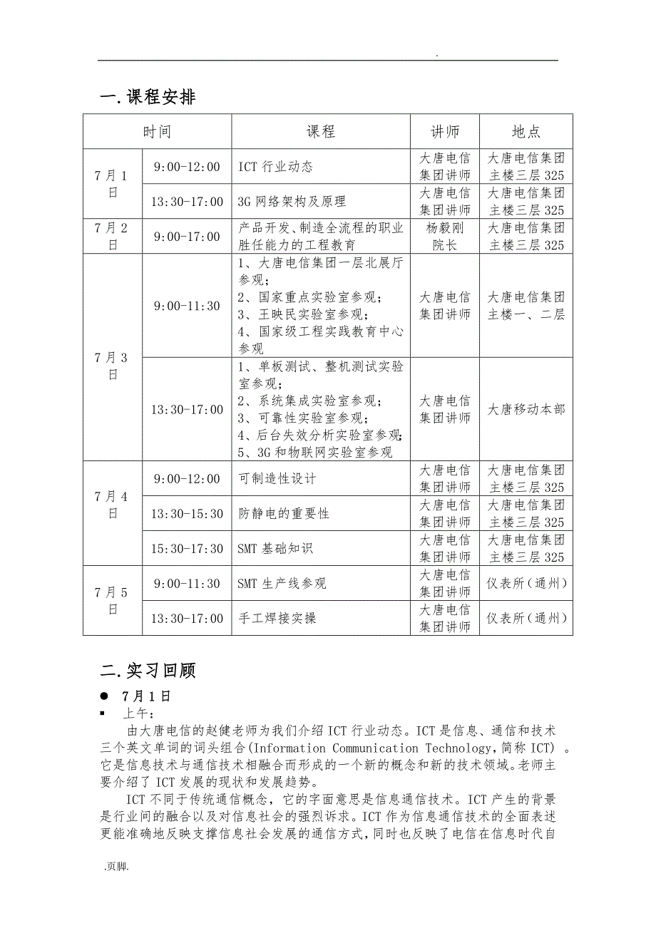 北邮通信工程专业实习大唐实习报告范本_第2页